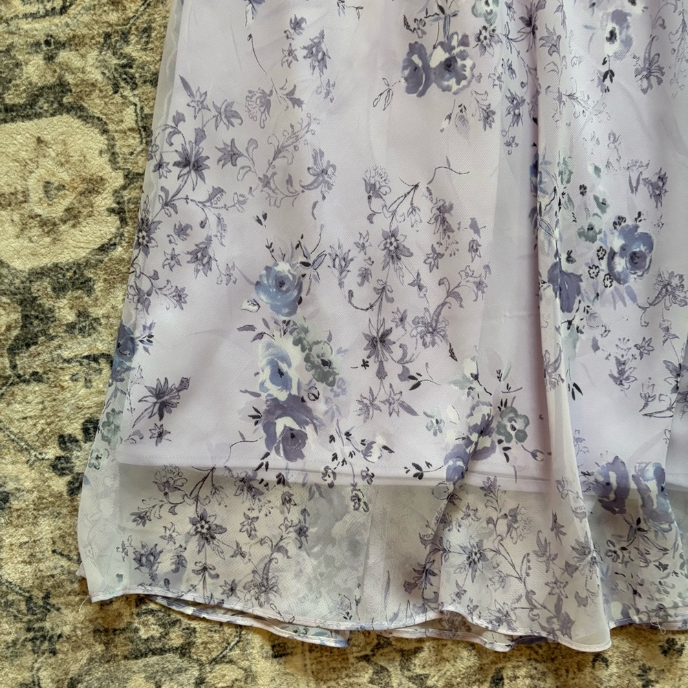 Vintage 90s Y2K whimsical purple dainty floral dress size 6 - Picture 2 of 8